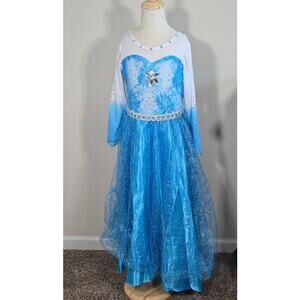 Frozen Elsa Princess Dress Up Costume Size 10 - 12 / 150